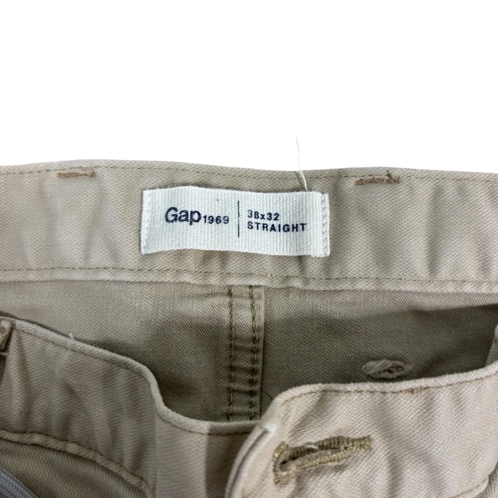 Gap 1969 Mens Straight Leg‎ Denim Jeans Tan Khaki 38x32 Pants #229